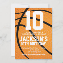 Basketball Birthday Inbjudan