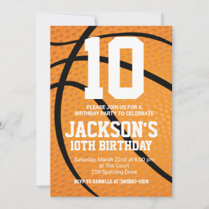 Basketball Birthday Inbjudan