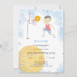 Basketball Birthday-inbjudan Inbjudningar