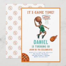Basketball Birthday-inbjudan