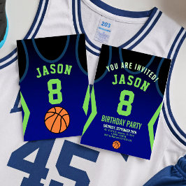 Basketball Birthday-inbjudan Inbjudningar