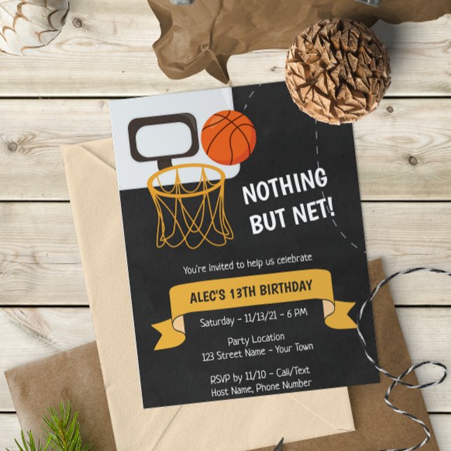 Basketball Birthday-inbjudan Inbjudningar (Skapare uppladdad)