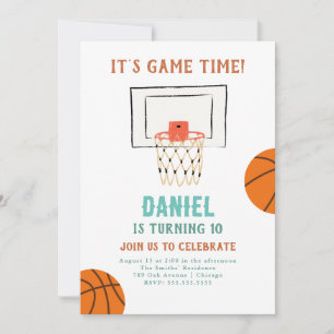 Basketball Birthday-inbjudan Inbjudningar