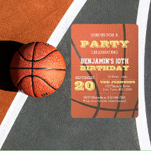 Basketball Birthday-inbjudan om Tillfällen