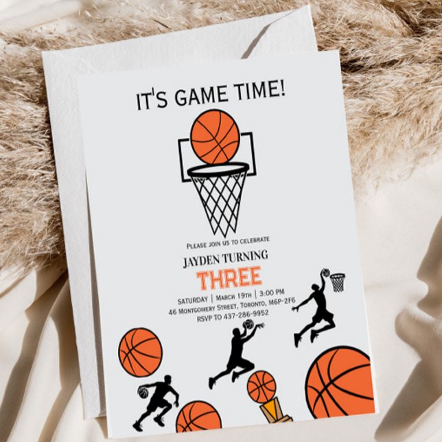 Basketball Birthday Party Invitation Inbjudningar (Skapare uppladdad)