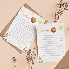 Basketball Birthday Time Capsule Note Message Card Tack Kort
