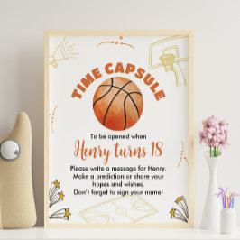 Basketball Birthday Time Kapseltecken Poster