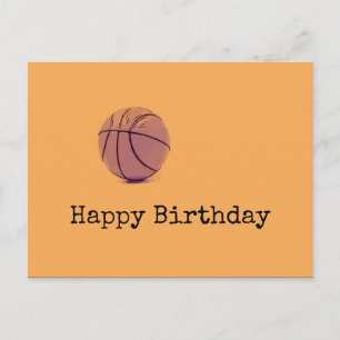 Basketball Birthday Vykort