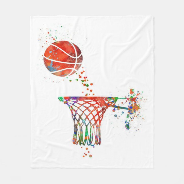 Basketball boll Blanket Fleecefilt (Framsidan)