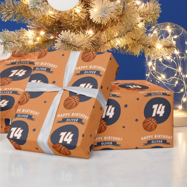 Basketball Boll Grattis på födelsedagen Sports Presentpapper (Helgdagar)