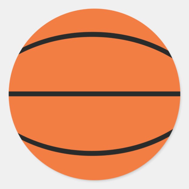 Basketball boll ikon runt klistermärke (Framsida)