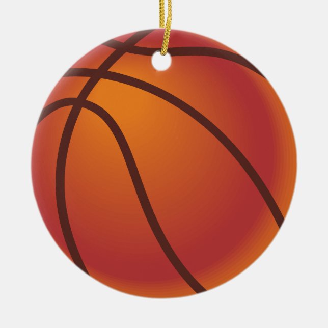 Basketball Boll Julgransprydnad Keramik (Framsidan)