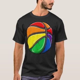 Basketball Boll LGBT Gay pride Rainbow Flagga HGBT T Shirt