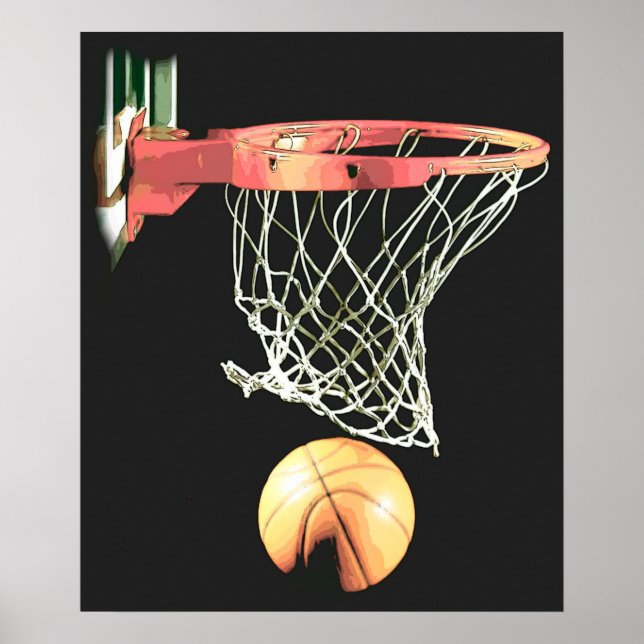 Basketball Boll & Net Poster (Framsidan)