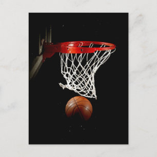 Basketball Boll & Net Vykort