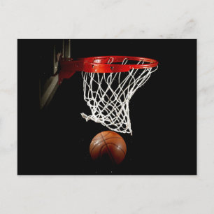 Basketball Boll & Net Vykort