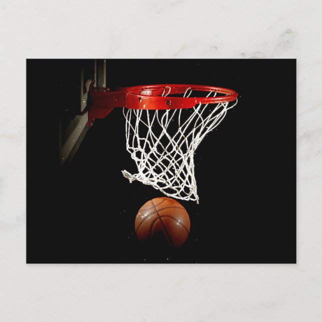 Basketball Boll & Net Vykort (Framsida)