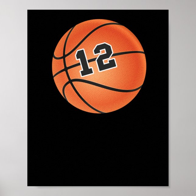 Basketball Boll nummer 12 Poster (Framsidan)