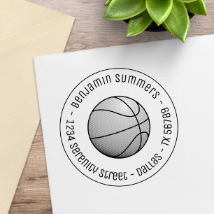 Basketball Boll-rundan Adress Stämpel