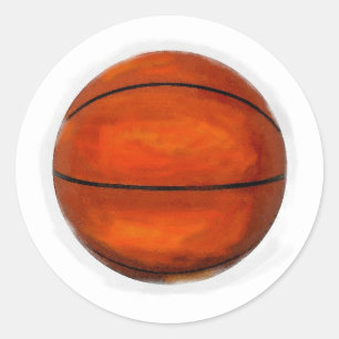 Basketball Boll Runt Klistermärke