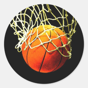 Basketball Boll Runt Klistermärke
