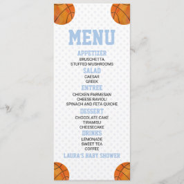 Basketball Boll Sports Blue Baby Shower Food Meny