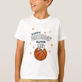 Basketball Boll Sports Grattis på födelsedagen Boy T Shirt