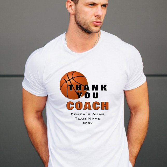 Basketball Boll Tack, Coach T Shirt (Skapare uppladdad)