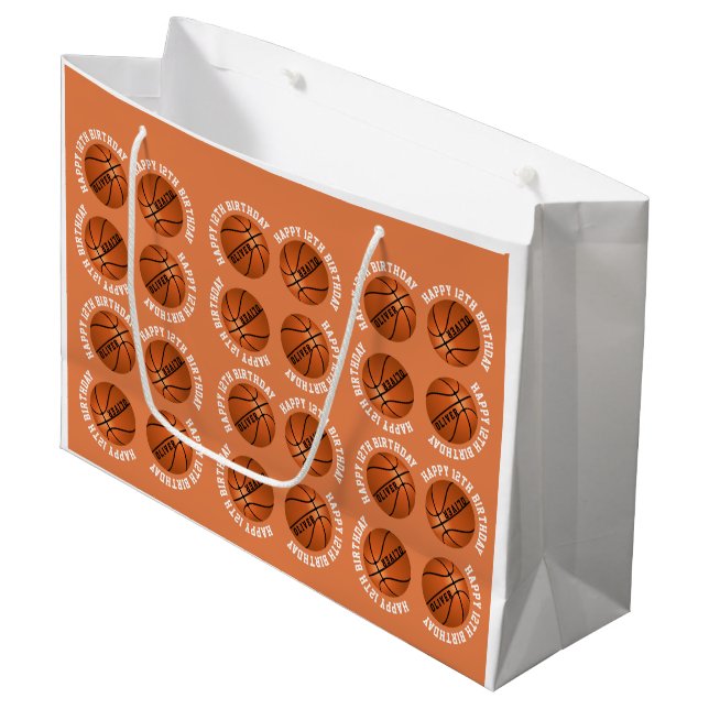 Basketball Bollar Kids Namn Sports Grattis på föde (Framsidan Vinklad)