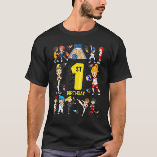 Basketball Bowling 1 Årets första födelsedag Gi T Shirt