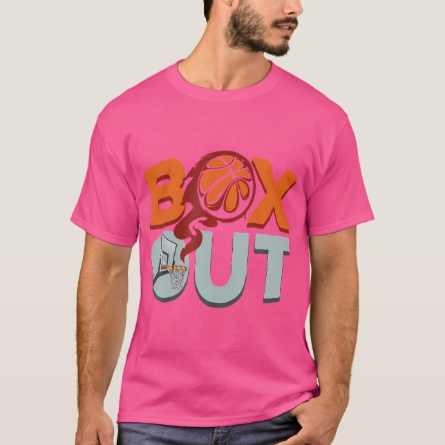 Basketball box out Sport Game Player Coach Fläkt P T Shirt (Framsida)