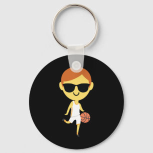 Basketball Boy Emoji 1 Nyckelring