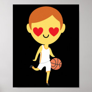 Basketball Boy Emoji Poster