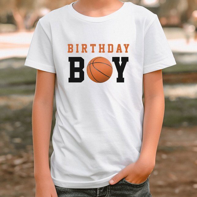 Basketball Boy Födelsedagsfest T Shirt (Basketball Boy Birthday Party T-Shirt)