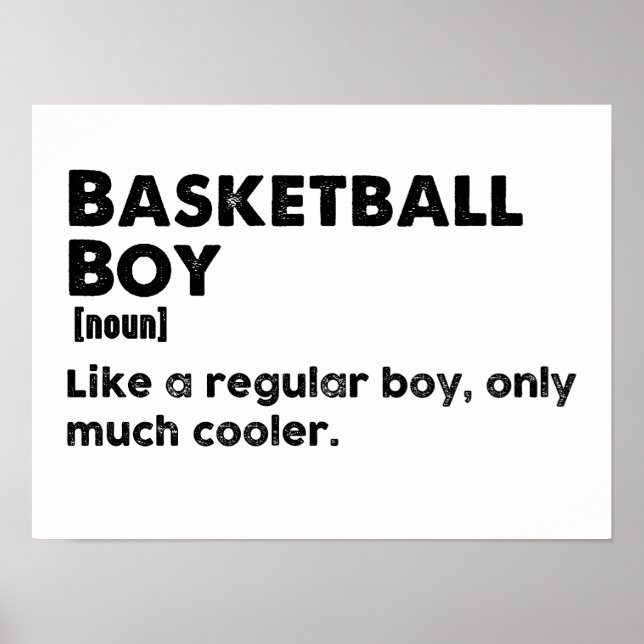 Basketball Boy Funny Dictionary Definition Boys Poster (Framsidan)