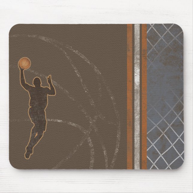 Basketball Boy Net Rand Mousepad Mouse Pad Musmatta (Framsidan)