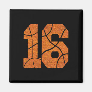 Basketball Boys Kids 16:e födelsedagen Magnet