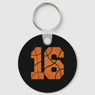 Basketball Boys Kids 16:e födelsedagen Nyckelring