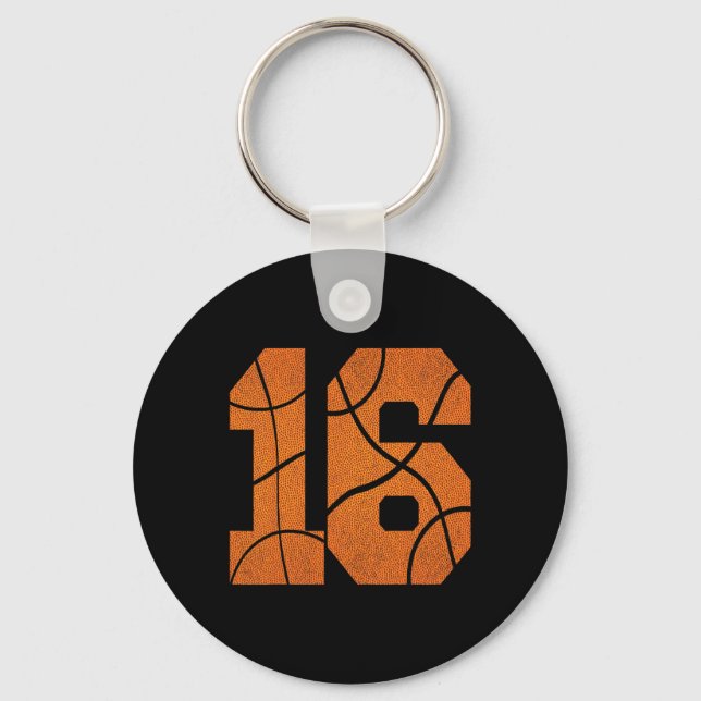 Basketball Boys Kids 16:e födelsedagen Nyckelring (Framsida)