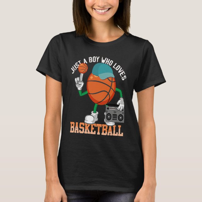 Basketball  Boys Men Team Fan Player Coach T Shirt (Framsida)