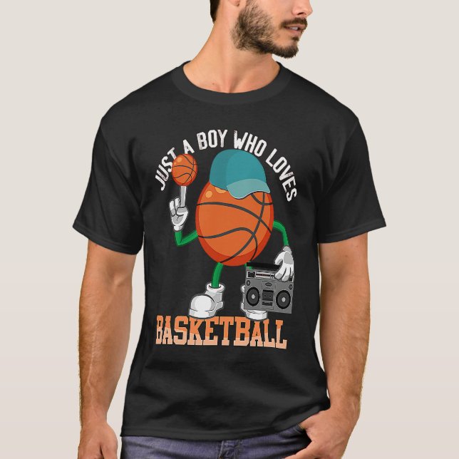 Basketball  Boys Men Team Fan Player Coach T Shirt (Framsida)