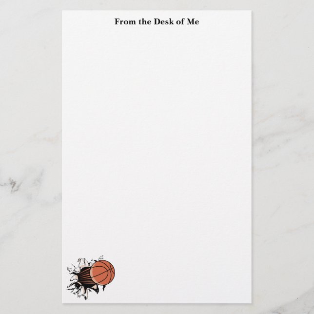 Basketball Breakout Stationery Brevpapper (Framsida)