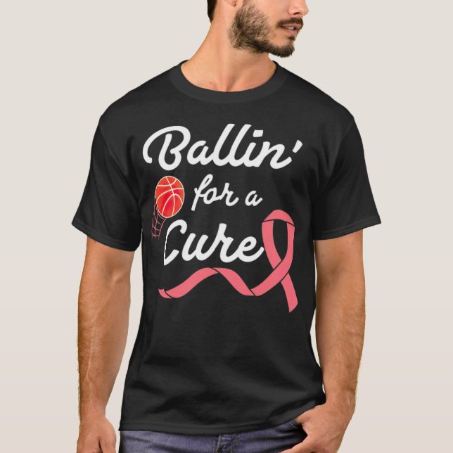 Basketball Breast Cancer Awareness Association spo T Shirt (Framsida)