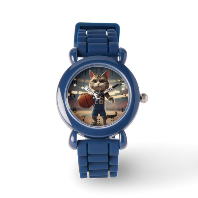 Basketball Cat Armbandsur (Framsida)