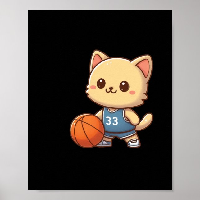 Basketball Cat Ba Poster (Framsidan)