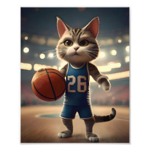 Basketball Cat Fototryck