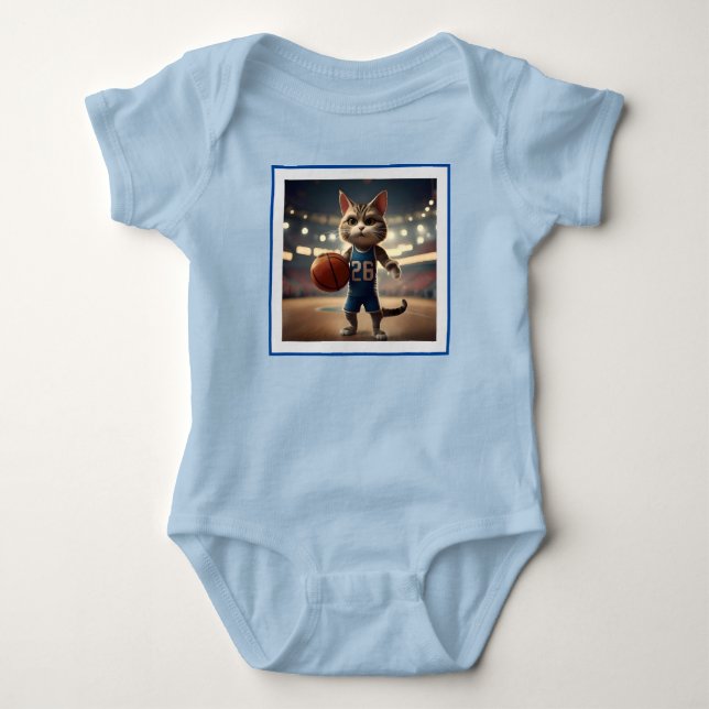 Basketball Cat T Shirt (Framsida)