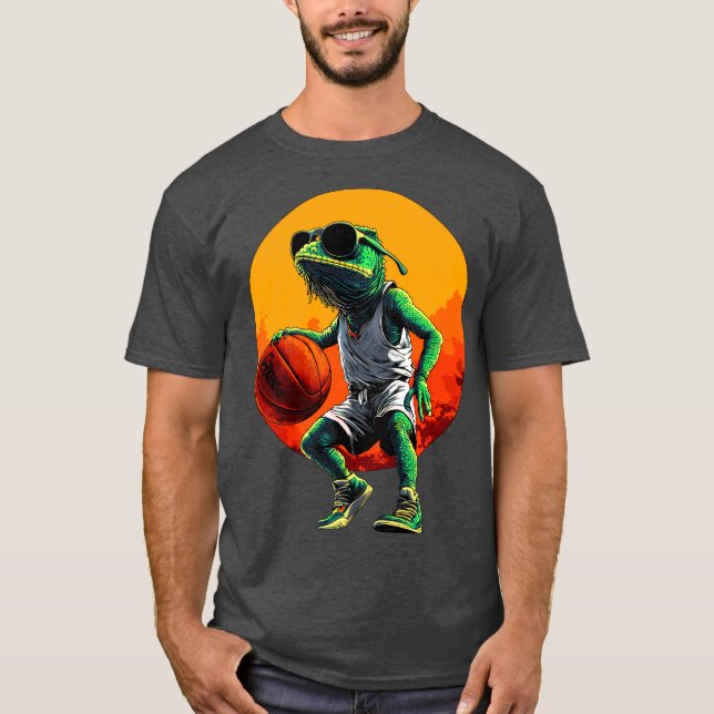 Basketball Chameleons T-Shirt (Framsida)