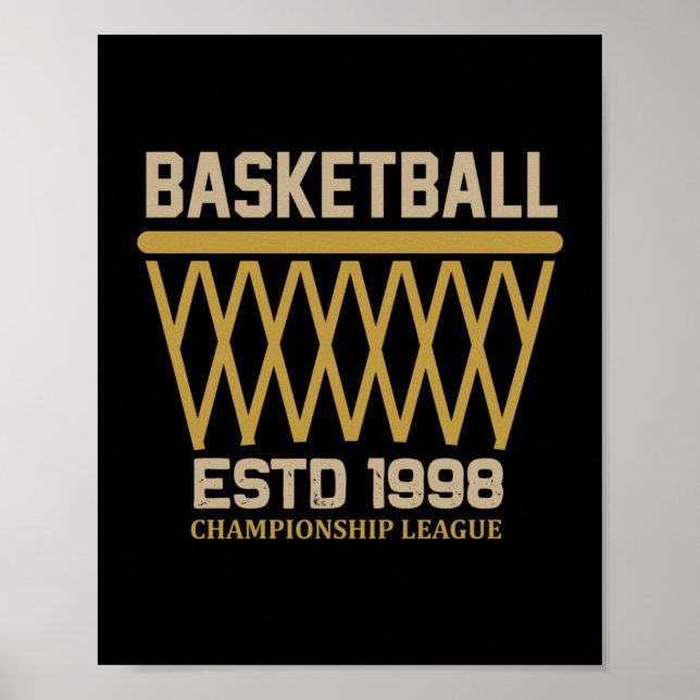 Basketball Championship League Estd 1998 Poster (Framsidan)