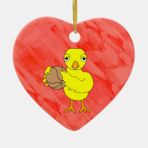 Basketball-Chick Julgransprydnad Keramik